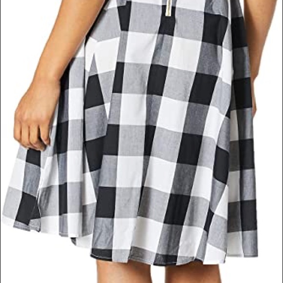 Calvin Klein black and white checkered dress. - Picture 2 of 4